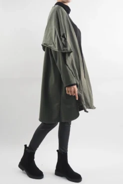 Made In Italy Moxie Haru Swing Zip Hoodie Jacket Khaki 9 Made In Italy Moxie Haru Swing Zip Hoodie Jacket Khaki -VogueCurve Store made in italy moxie haru swing zip hoodie jacket khaki3.jpg