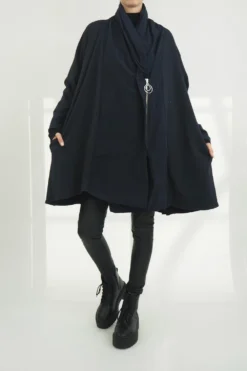 Made In Italy Moxie Haru Swing Zip Hoodie Jacket Navy -VogueCurve Store made in italy moxie haru swing zip hoodie jacket navy204.jpg