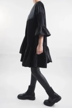 Made In Italy Moxie Pesca Rue Tunic Black -VogueCurve Store made in italy moxie pesca rue tunic dress black203.jpg