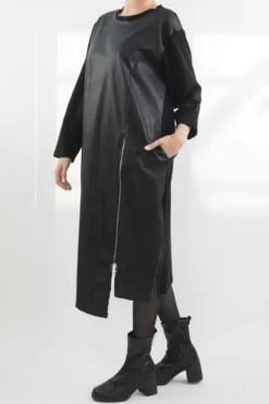 Made In Italy Moxie Pesca Zippy Dress Black 9 Made In Italy Moxie Pesca Zippy Dress Black -VogueCurve Store made in italy moxie pesca zippy dress black4.jpg