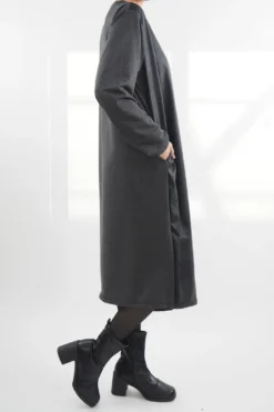 Made In Italy Moxie Pesca Zippy Dress Charcoal Marl 6 Made In Italy Moxie Pesca Zippy Dress Charcoal Marl -VogueCurve Store made in italy moxie pesca zippy dress charcoal marl1.jpg