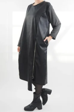 Made In Italy Moxie Pesca Zippy Dress Charcoal Marl 8 Made In Italy Moxie Pesca Zippy Dress Charcoal Marl -VogueCurve Store made in italy moxie pesca zippy dress charcoal marl3.jpg