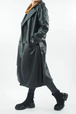 Made In Italy Neo Trench Coat Black -VogueCurve Store made in italy neo trench black02.jpg