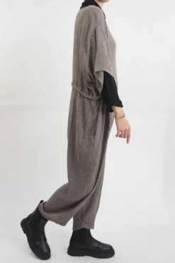 Made In Italy Obi Crepe Cotton Boilersuit Mushroom -VogueCurve Store made in italy obi crepe cotton boilersuit mushroom6.jpg