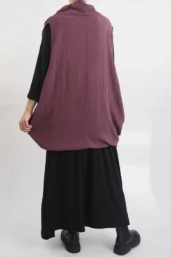 Made In Italy Obi Crepe Cotton Cross Cowl Tank Mulberry -VogueCurve Store made in italy obi crepe cotton cross cowl tank mulberry17.jpg