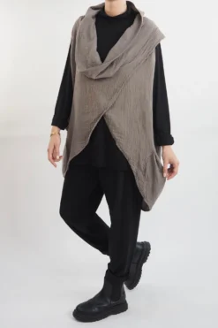 Made In Italy Obi Crepe Cotton Cross Cowl Tank Mushroom 13 Made In Italy Obi Crepe Cotton Cross Cowl Tank Mushroom -VogueCurve Store made in italy obi crepe cotton cross cowl tank mushroom14.jpg