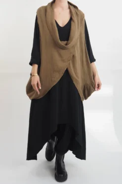 Made In Italy Obi Crepe Cotton Cross Cowl Tank Saddle 14 Made In Italy Obi Crepe Cotton Cross Cowl Tank Saddle -VogueCurve Store made in italy obi crepe cotton cross cowl tank saddle15.jpg