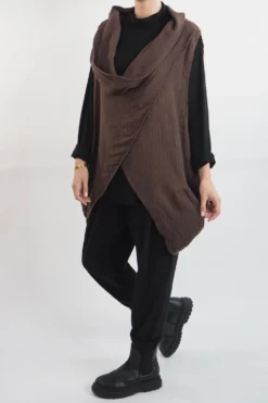 Made In Italy Obi Crepe Cotton Cross Cowl Tank Truffle -VogueCurve Store made in italy obi crepe cotton cross cowl tank truffle14.jpg