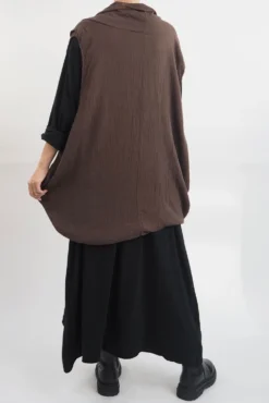 Made In Italy Obi Crepe Cotton Cross Cowl Tank Truffle -VogueCurve Store made in italy obi crepe cotton cross cowl tank truffle17.jpg