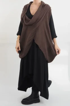 Made In Italy Obi Crepe Cotton Cross Cowl Tank Truffle -VogueCurve Store made in italy obi crepe cotton cross cowl tank truffle18.jpg