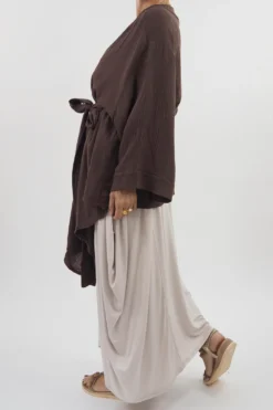 Made In Italy Obi Crepe Cotton Wrap Jacket Truffle 17 Made In Italy Obi Crepe Cotton Wrap Jacket Truffle -VogueCurve Store made in italy obi crepe cotton wrap jacket truffle 78.jpg