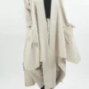 Made In Italy Ori X Stretch Duster Jacket Stone // 2 Made In Italy Ori X Stretch Duster Jacket Stone // -VogueCurve Store made in italy ori duster jacket stone 1.jpg