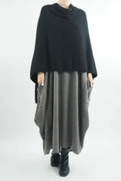 Made In Italy Oversized Fine Knit Cocoon Dress Mushroom -VogueCurve Store made in italy oversized fine knit cocoon dress mushroom05.jpg