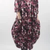 Made In Italy Oversized Tech Soft Cocoon Dress Cubist Bordeaux *