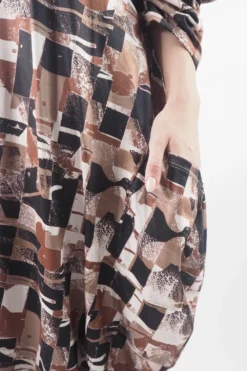 Made In Italy Oversized Tech Soft Cocoon Dress Cubist Chestnut ** -VogueCurve Store made in italy oversized tech soft cocoon dress cubist chestnut4.jpg