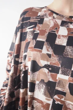 Made In Italy Oversized Tech Soft Cocoon Dress Cubist Chestnut ** -VogueCurve Store made in italy oversized tech soft cocoon dress cubist chestnut5.jpg