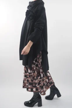 Made In Italy Oversized Tech Soft Cocoon Dress Cubist Chestnut ** -VogueCurve Store made in italy oversized tech soft cocoon dress cubist chestnut9.jpg