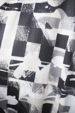 Made In Italy Oversized Tech Soft Cocoon Dress Cubist Mono -VogueCurve Store made in italy oversized tech soft cocoon dress cubist mono8.jpg