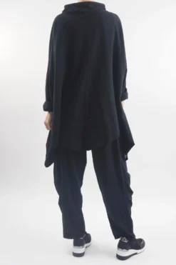 Made In Italy Queeni Star Skull Cuddie Top Black -VogueCurve Store made in italy queeni star skull cowl top black03.jpg