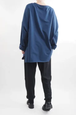 Made In Italy Queeni Star Skull Cut Out Top Airforce Blue -VogueCurve Store made in italy queeni star skull cut out top cobalt04.jpg