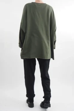 Made In Italy Queeni Star Skull Cut Out Top Khaki -VogueCurve Store made in italy queeni star skull cut out top khaki04.jpg