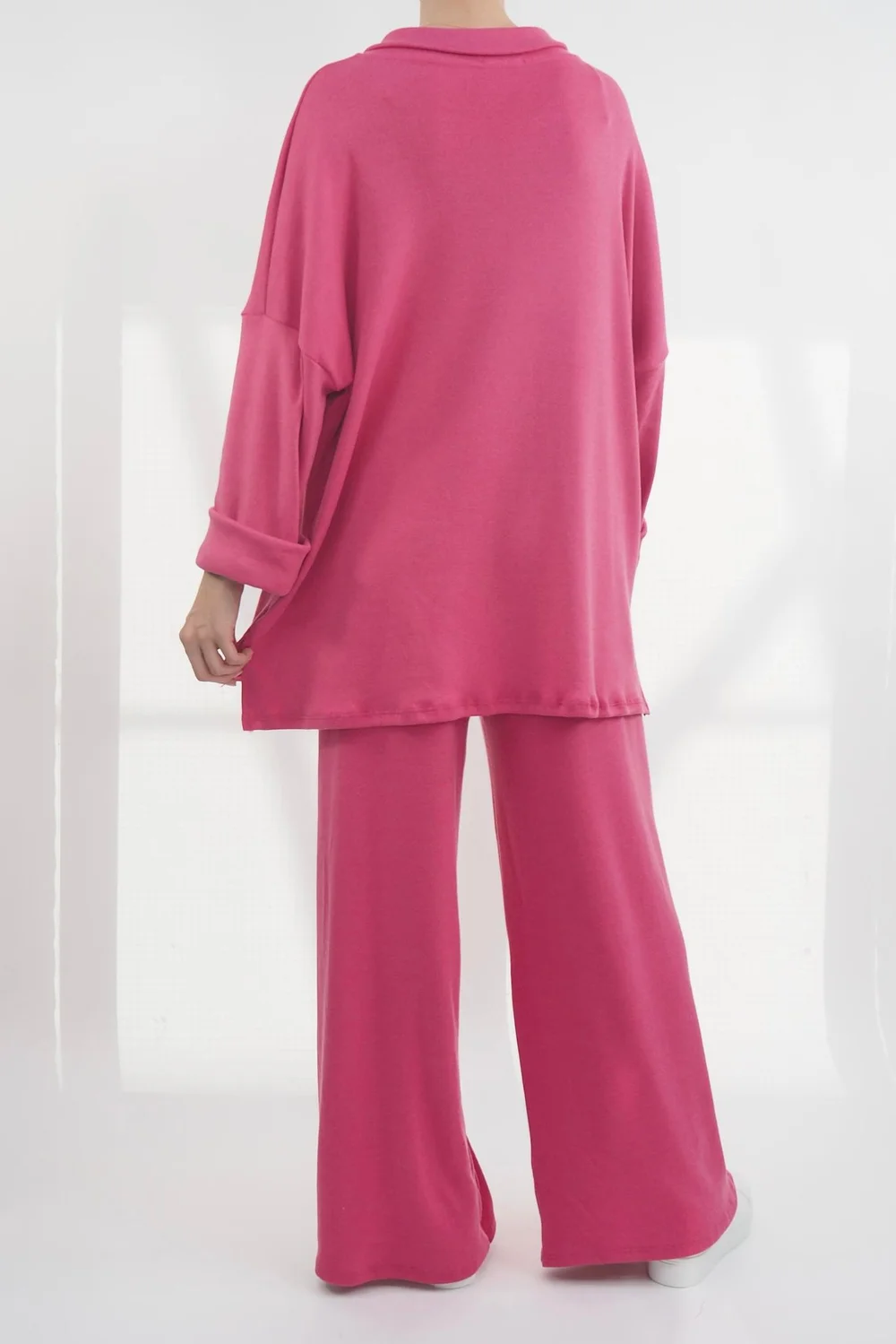 Made In Italy Chalet Collared Soft Knit Set Geranium 5 Made In Italy Chalet Collared Soft Knit Set Geranium - Image 3