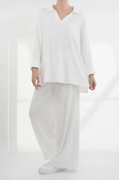 Made In Italy Chalet Collared Soft Knit Set Winter White -VogueCurve Store made in italy relaxed chalet set winter white04.jpg