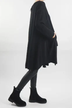 Made In Italy Rib Velvet Soft Stretch Pocket High Low Top Black -VogueCurve Store made in italy rib velvet soft stretch pocket high low top black207.jpg