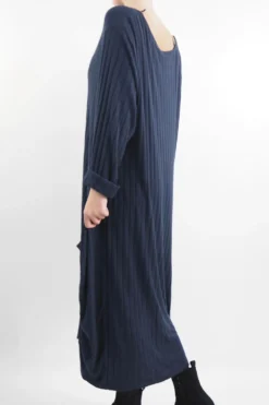 Made In Italy Ribbed Soft Knit Cocoon Dress Navy -VogueCurve Store made in italy ribbed soft knit cocoon dress navy203.jpg