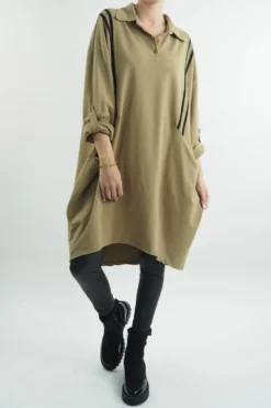 Made In Italy Samba Cocoon Dress Toast