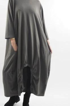 Made In Italy Sander Los Arcos Cocoon Dress Bonsai -VogueCurve Store made in italy sander los arcos cocoon dress bonsai 03.jpg