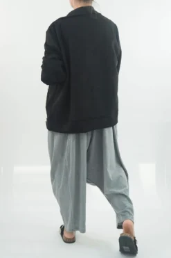 Made In Italy Sander Moleskin Touch Stretch Biker Jacket Black -VogueCurve Store made in italy sander moleskin finish stretch biker jacket black03.jpg