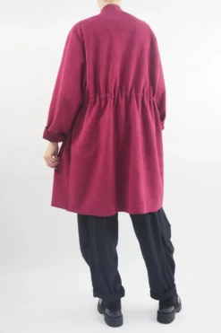 Made In Italy Sander Moleskin Touch Sporty Waterfall Jacket Magenta -VogueCurve Store made in italy sander moleskin touch sporty waterfall jacket magenta03.jpg