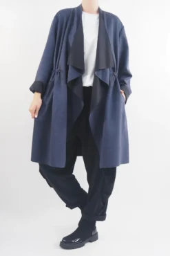 Made In Italy Sander Moleskin Touch Sporty Waterfall Jacket Midnight 9 Made In Italy Sander Moleskin Touch Sporty Waterfall Jacket Midnight -VogueCurve Store made in italy sander moleskin touch sporty waterfall jacket midnight04.jpg