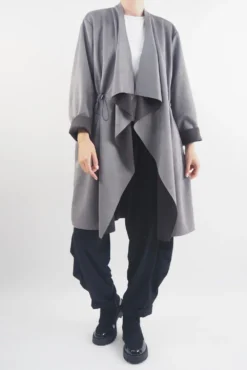 Made In Italy Sander Moleskin Touch Sporty Waterfall Jacket Storm