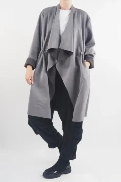 Made In Italy Sander Moleskin Touch Sporty Waterfall Jacket Storm 9 Made In Italy Sander Moleskin Touch Sporty Waterfall Jacket Storm -VogueCurve Store made in italy sander moleskin touch sporty waterfall jacket storm04.jpg