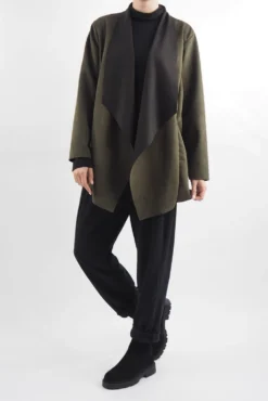 Made In Italy Sander Moleskin Touch Waterfall Blazer Bonsai -VogueCurve Store made in italy sander moleskin touch waterfall blazer bonsai14.jpg