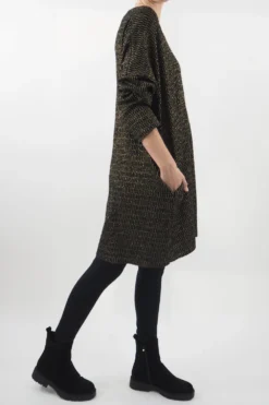 Made In Italy Shimmer Me Softly Dress Black -VogueCurve Store made in italy shimmer me softly dress black3.jpg