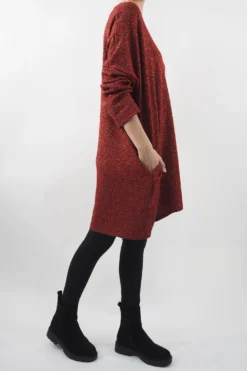 Made In Italy Shimmer Me Softly Dress Deep Rouge -VogueCurve Store made in italy shimmer me softly dress deep rouge2.jpg