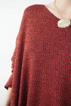 Made In Italy Shimmer Me Softly Dress Deep Rouge -VogueCurve Store made in italy shimmer me softly dress deep rouge6.jpg