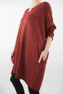 Made In Italy Shimmer Me Softly Dress Deep Rouge -VogueCurve Store made in italy shimmer me softly dress deep rouge8.jpg