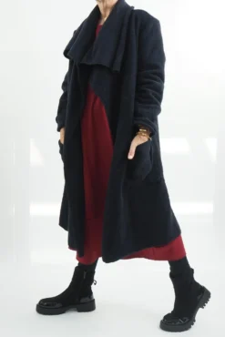 Made In Italy Skandi Blanket Coat Ink -VogueCurve Store made in italy skandi blanket coat ink021.jpg