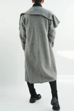 Made In Italy Skandi Blanket Coat Light Grey Marl -VogueCurve Store made in italy skandi blanket coat light grey marl03.jpg