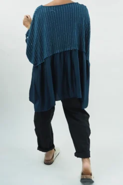 Made In Italy Soho Portia Smock Top Prussian -VogueCurve Store made in italy soho portia smock top prussian03.jpg