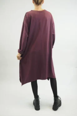 Made In Italy Tokyo Leopard Panel Dress Aubergine -VogueCurve Store made in italy tokyo leopard panel dress aubergine 4.jpg