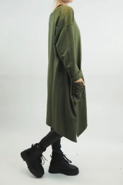 Made In Italy Tokyo Leopard Panel Dress Bonsai -VogueCurve Store made in italy tokyo leopard panel dress deep bonsai 1.jpg