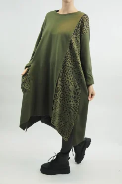 Made In Italy Tokyo Leopard Panel Dress Bonsai -VogueCurve Store made in italy tokyo leopard panel dress deep bonsai 2.jpg