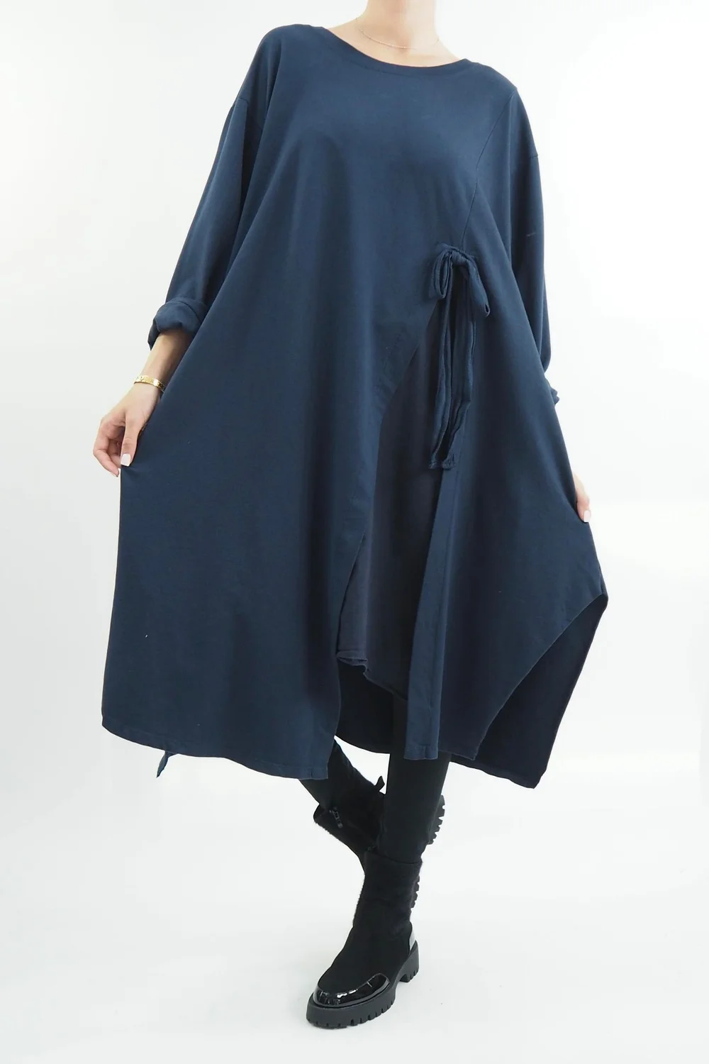 Made In Italy Tokyo Tie Dress Midnight 6 Made In Italy Tokyo Tie Dress Midnight - Image 4