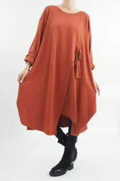 Made In Italy Tokyo Tie Dress Paprika 9 Made In Italy Tokyo Tie Dress Paprika -VogueCurve Store made in italy tokyo tie dress paprika04.jpg