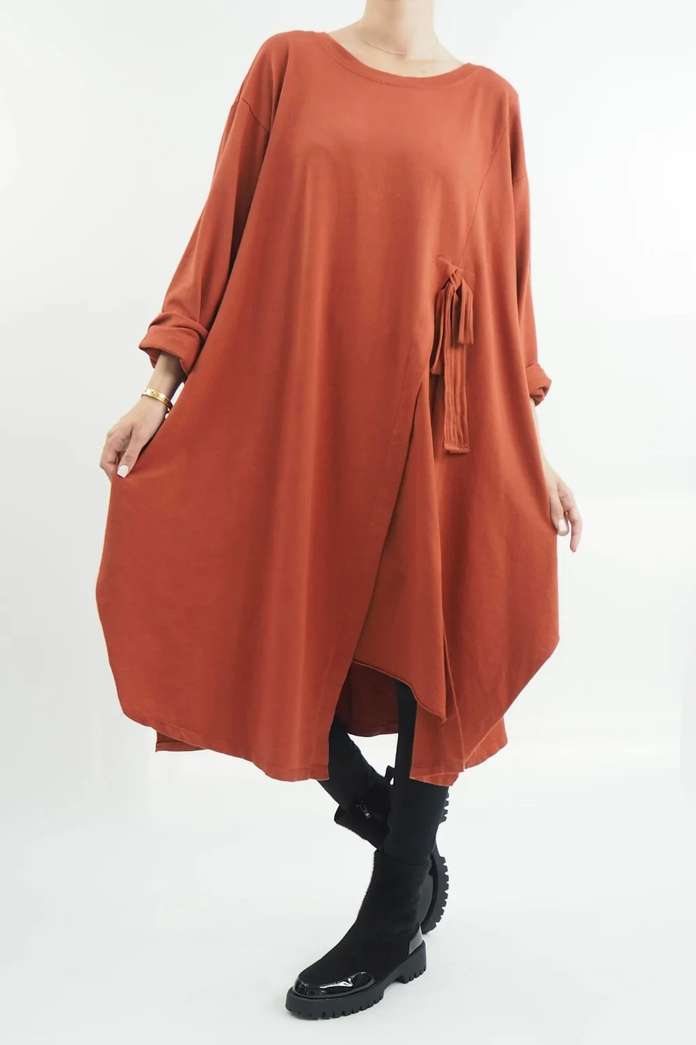 Made In Italy Tokyo Tie Dress Paprika 6 Made In Italy Tokyo Tie Dress Paprika - Image 4